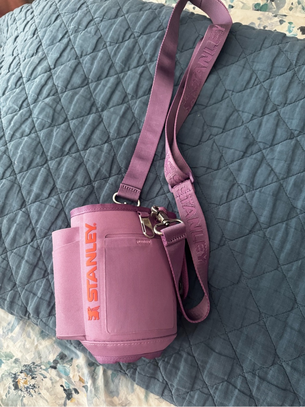 Stanley Pink & Orange Crossbody Tumbler Carrier (no cup carrier only)
